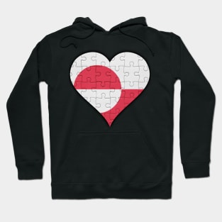 Greenlandic Jigsaw Puzzle Heart Design - Gift for Greenlandic With Greenland Roots Hoodie